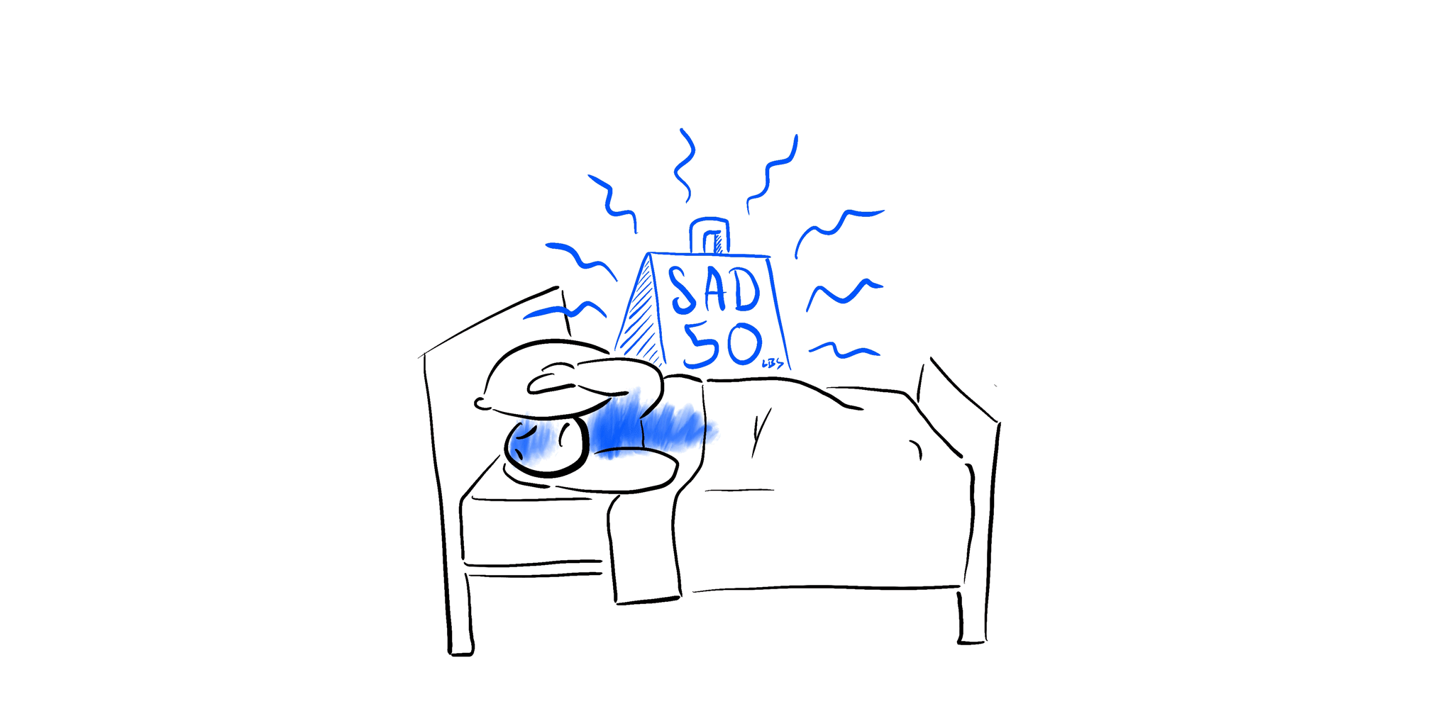 One person in bed, another standing telling them to get up